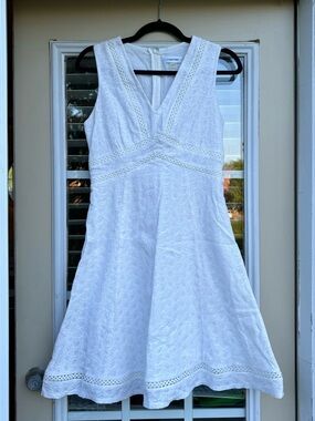 Calvin Klein Eyelet Lace Midi Skirt